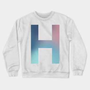 Gradient Letter H Initial Alphabet Crewneck Sweatshirt